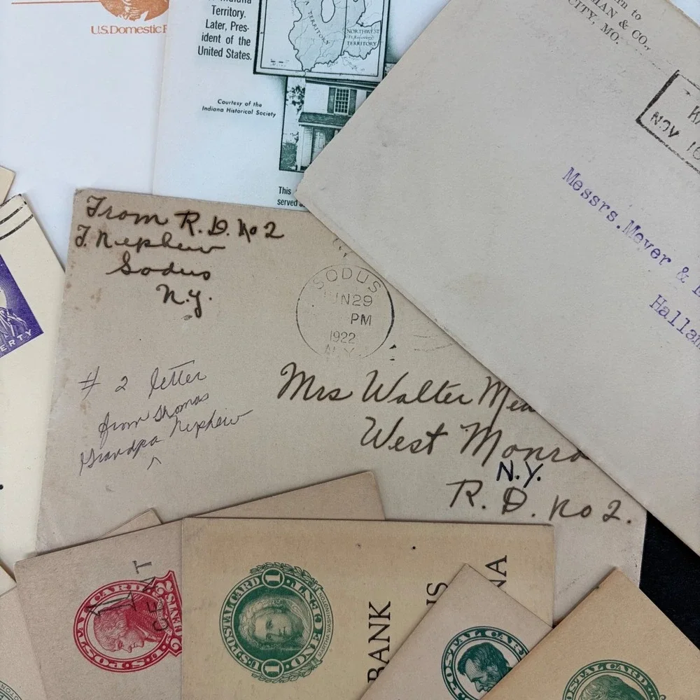 US Postal Stamp History Postmark Postcards Envelopes Antique Letters Ephemera